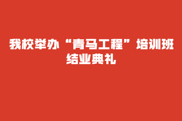 我校舉辦“青馬工程”培訓(xùn)班結(jié)業(yè)典禮