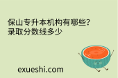 保山專升本機(jī)構(gòu)有哪些？錄取分?jǐn)?shù)線多少