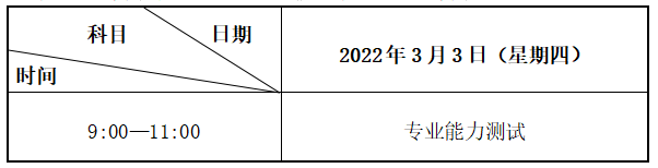 甘肅專升本2022年免試首次專業(yè)能力測試時間