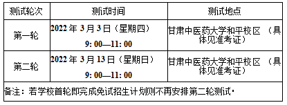 甘肅中醫(yī)藥大學專升本免試時間