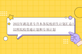 2022年湖北省專升本各院校招生計劃匯總！52所院校普通計劃和專項計劃