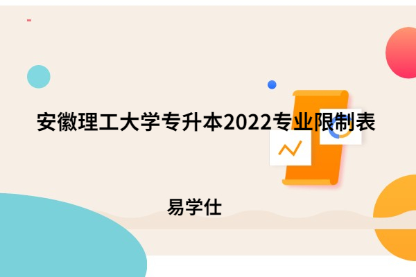 安徽理工大學專升本2022專業(yè)限制表