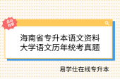 海南省專升本語文資料、大學語文歷年統(tǒng)考真題