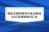 西安文理學院專升本分數線2022及錄取情況匯總