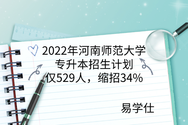 2022年河南师范大学专升本招生计划