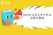 2022年五邑大學專升本分數(shù)線公示含普通、退役士兵、建檔立卡、三二分段