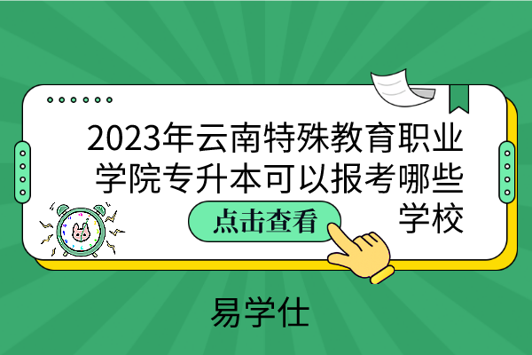 2023年云南特殊教育职业学院专升本