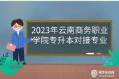 2023年云南商务职业学院专升本对接专业