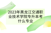 2023年黑龙江交通职业技术学院专升本考什么专业