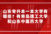 山東專升本一本大學(xué)有哪些？2個(gè)學(xué)校！