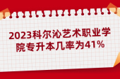 科爾沁藝術(shù)職業(yè)學(xué)院專升本幾率高嗎？2023年41%