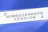 2023湖南安全技術(shù)職業(yè)學院專升本對口學校