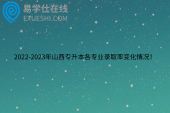 2022-2023年山西專升本各專業(yè)錄取率變化情況！