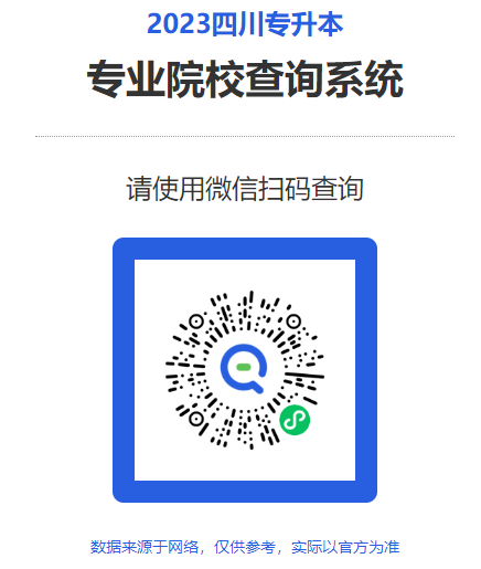 2023四川專升本專業(yè)院校查詢系統(tǒng)