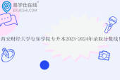 西安財經(jīng)大學(xué)行知學(xué)院專升本2023-2024年錄取分?jǐn)?shù)線！