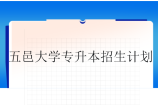 五邑大學(xué)專升本招生計(jì)劃2023-2024