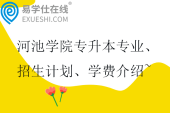 河池學院專升本專業(yè)、招生計劃、學費介紹~