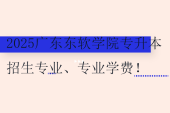 2025廣東東軟學(xué)院專升本招生專業(yè)、專業(yè)學(xué)費！