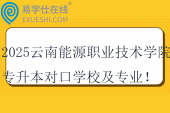 2025云南能源職業(yè)技術(shù)學(xué)院專升本對(duì)口學(xué)校及專業(yè)！