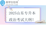 2025山東專升本政治考試大綱
