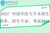 2025廣州商學(xué)院專升本招生簡章、招生專業(yè)、考試科目~