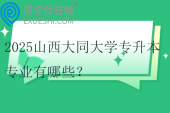 2025山西大同大學(xué)專升本專業(yè)有哪些？