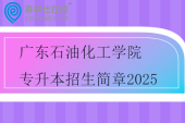 廣東石油化工學(xué)院專(zhuān)升本招生簡(jiǎn)章2025