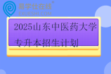 2025山東中醫(yī)藥大學(xué)專升本招生計(jì)劃