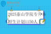 2025泰山學院專升本招生計劃1150人