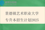景德鎮(zhèn)藝術(shù)職業(yè)大學(xué)專升本招生計劃2025