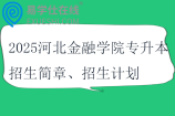 2025河北金融學(xué)院專(zhuān)升本招生簡(jiǎn)章、招生計(jì)劃