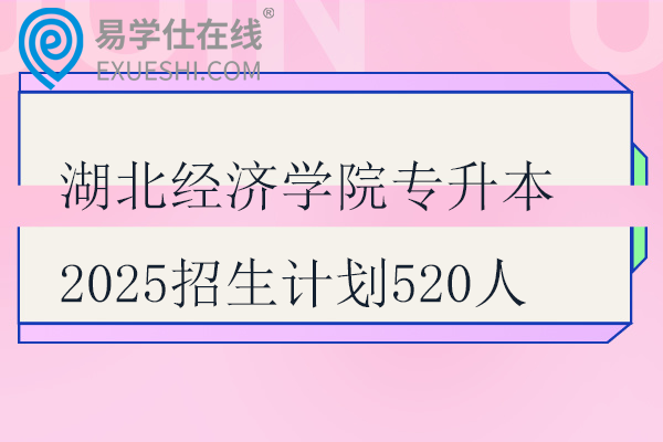 湖北經(jīng)濟(jì)學(xué)院專升本2025招生計劃