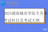 2025湖南城市學(xué)院專升本考試科目及考試大綱