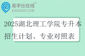 2025湖北理工學(xué)院專升本招生計劃、專業(yè)對照表