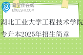 湖北工業(yè)大學工程技術學院專升本2025年招生簡章