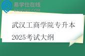 武漢工商學院專升本2025考試大綱