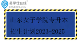 山东女子学院专升本招生计划2023-2025 山东女子学院专升本招生计划2023-2025