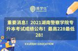 重要消息！2021湖南警察学院专升本考试成绩公布！