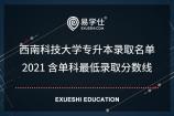 西南科技大學專升本錄取名單2021 含單科錄取分數(shù)線