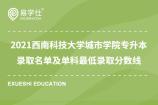 2021西南科技大學城市學院專升本錄取名單及單科錄取分數(shù)線