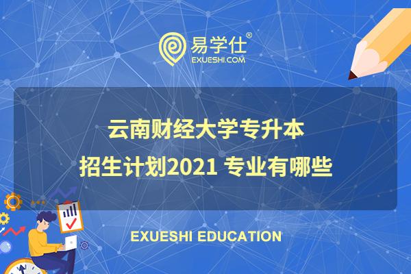 2021云南财经大学专升本招生计划及专业