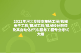 2021年河北專接本車輛工程/機械電子工程/機械工程/機械設計制造及其自動化/汽車服務工程專業(yè)考試大綱