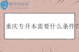 重慶專升本需要什么條件？