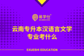 云南专升本汉语言文学专业考什么？2021考试大纲和科目详解