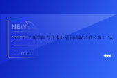 2021武汉商学院专升本补录预录取名单公布！2人