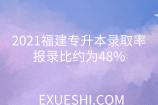 2021福建专升本录取率_报录比约为48%
