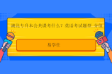 湖北专升本公共课考什么？英语考试题型_分值