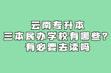 云南专升本三本民办学校有哪些？有必要去读吗