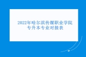 2022年哈尔滨传媒职业学院专升本专业对接表  查看报考专业！