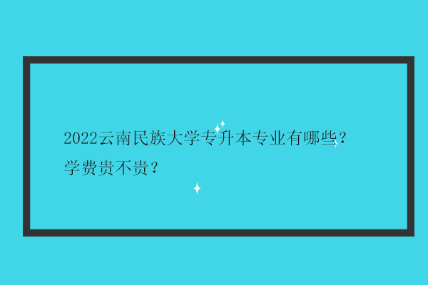 2022云南民族大学专升本专业有哪些
